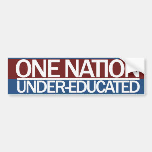 Autocollant De Voiture Une nation sous éducation
