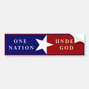 Autocollant De Voiture Une nation sous le bumpersticker de Dieu