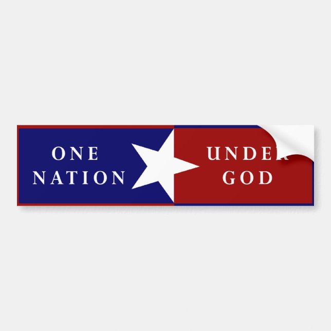 Autocollant De Voiture Une nation sous le bumpersticker de Dieu (Devant)