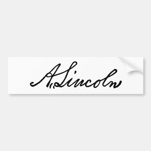 Autocollant De Voiture Une signature de Lincoln (Devant)