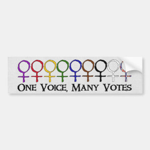 Autocollant De Voiture Une voix, beaucoup de votes