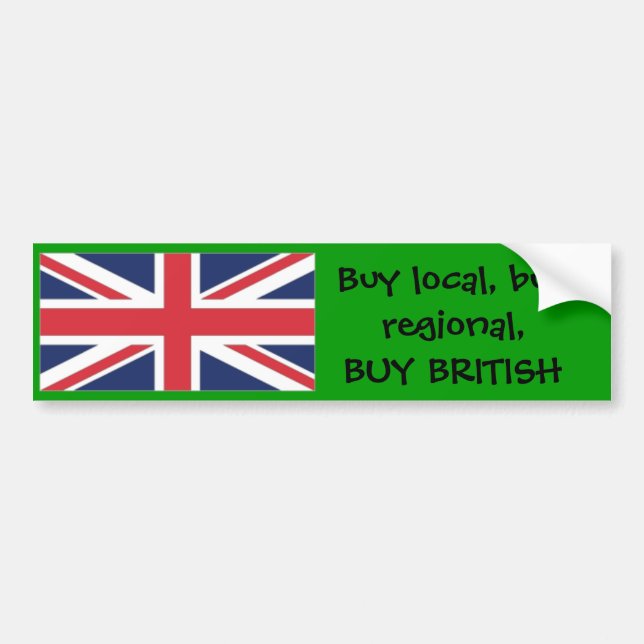 Autocollant De Voiture unionuk1, gens du pays d'achat, achètent régional, (Devant)