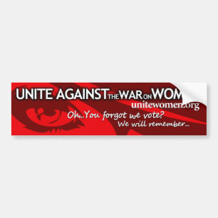 Autocollant De Voiture Unissez contre la guerre sur des femmes - a oubli