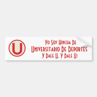 Autocollant De Voiture universitario, soja Hincha De, Universitario de