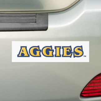 Autocollant De Voiture Université d'État NCA&T | Mot-symbole Aggies