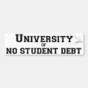 Autocollant De Voiture Université sans adhésif pour pare-chocs de dette