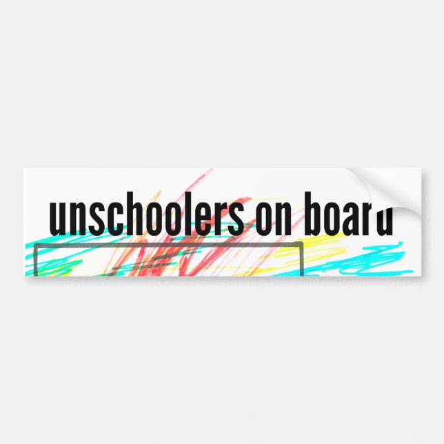 Autocollant De Voiture Unschoolers à bord (Devant)