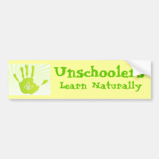 Autocollant De Voiture Unschoolers apprennent naturellement