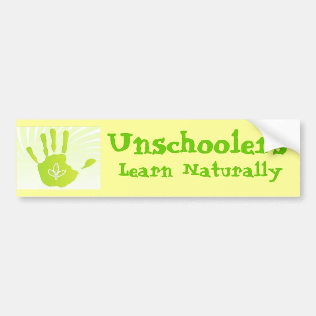 Autocollant De Voiture Unschoolers apprennent naturellement (Devant)
