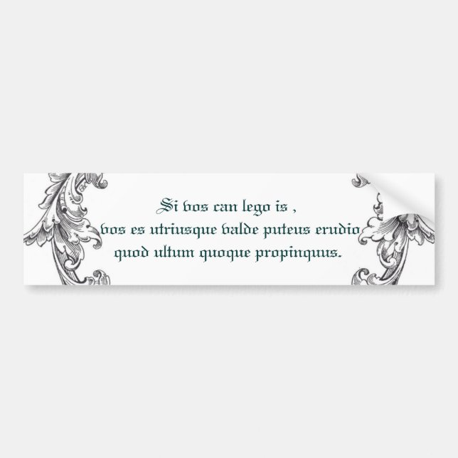 Autocollant De Voiture Upclose latin ! (Devant)