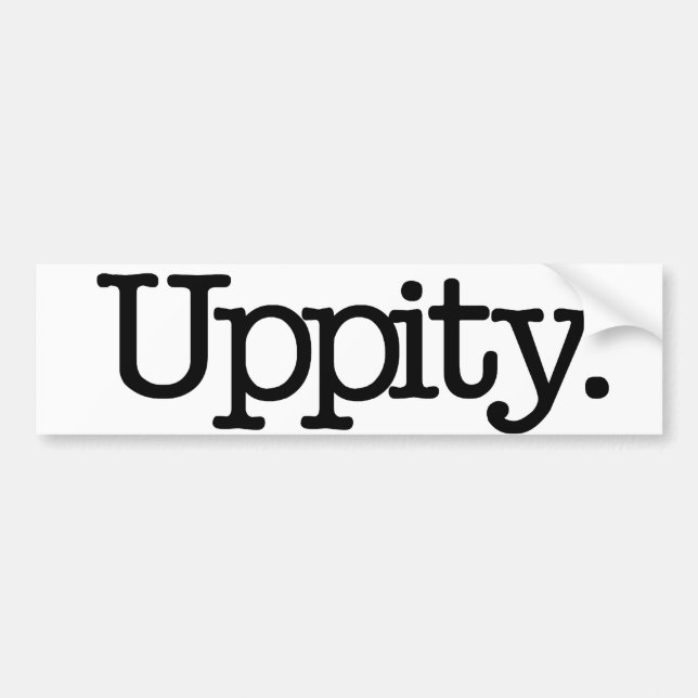 Autocollant De Voiture Uppity (Devant)