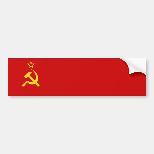 Autocollant De Voiture URSS Union soviétique Drapeau faucon communiste fa (Devant)