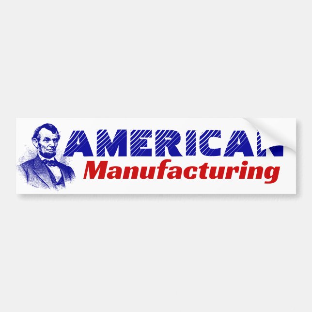 Autocollant De Voiture USA American Manufacturing Abraham Lincoln Abe (Devant)