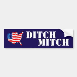 Autocollant De Voiture USA Ditch Mitch McConnell Kentucky Sénateur trop v