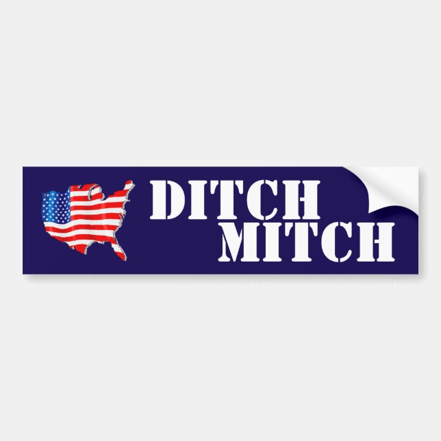 Autocollant De Voiture USA Ditch Mitch McConnell Kentucky Sénateur trop v (Devant)