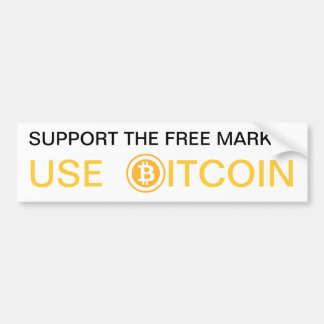 Autocollant De Voiture Use bitcoin, support the free market