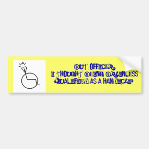 Autocollant De Voiture Utilisation illégale de parking Handicapped