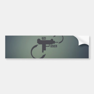 AUTOCOLLANT DE VOITURE UZI 9MM.