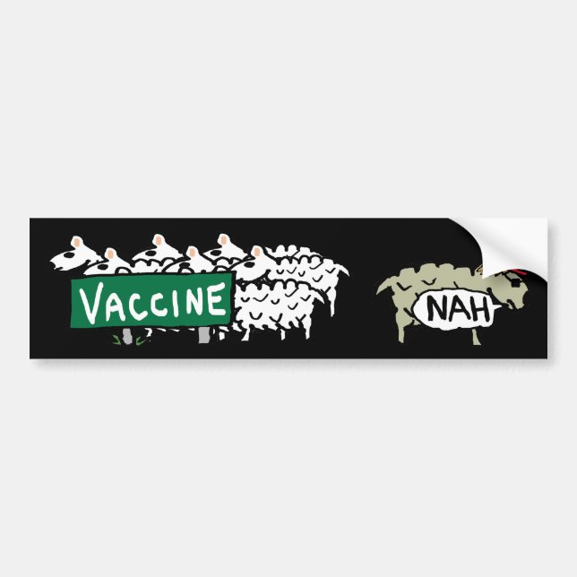 Autocollant De Voiture Vaccination contre la cire des moutons (Devant)