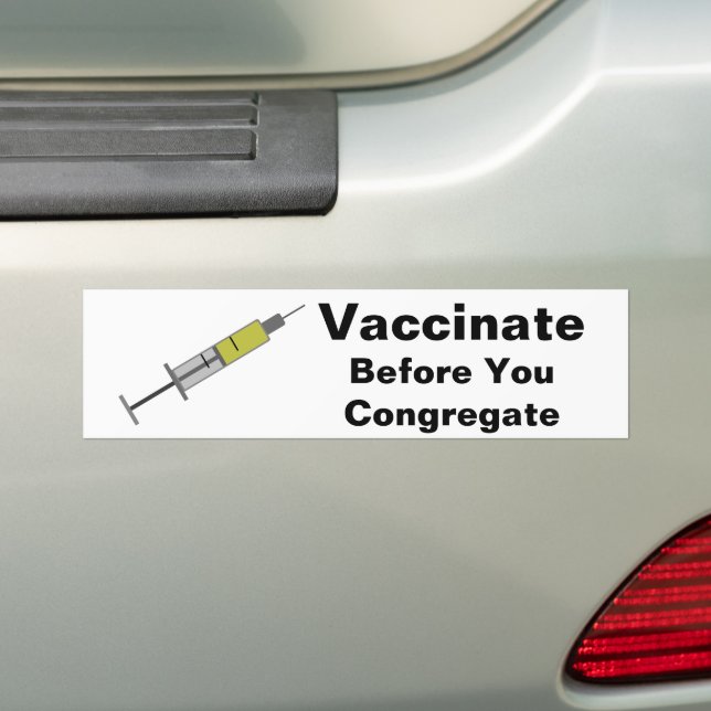 Autocollant De Voiture Vacciner avant votre congrégation (En voiture)