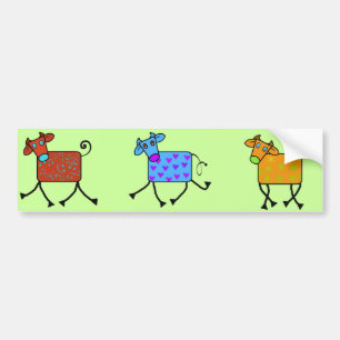 Autocollant De Voiture vache romantique