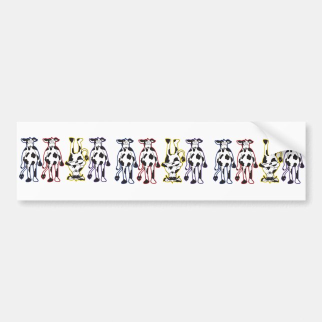 Autocollant De Voiture vaches (Devant)