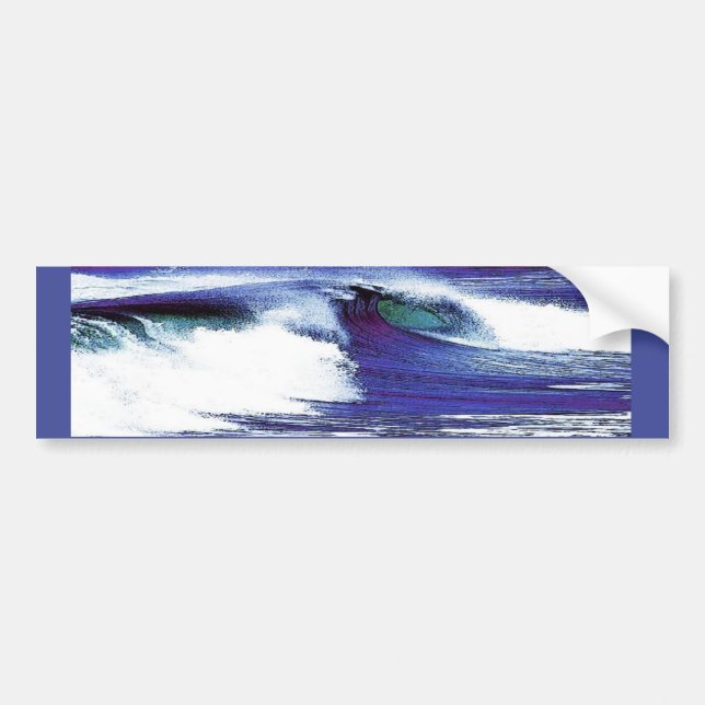 Autocollant De Voiture Vague bleue (Devant)