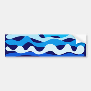 Autocollant De Voiture Vagues bleues