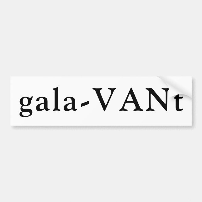 Autocollant De Voiture Van nom Voyage camper mot jouer galavant wander (Devant)