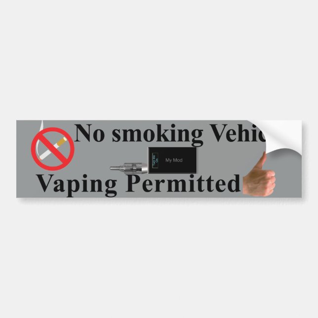 Autocollant De Voiture Vaping a laissé (Devant)