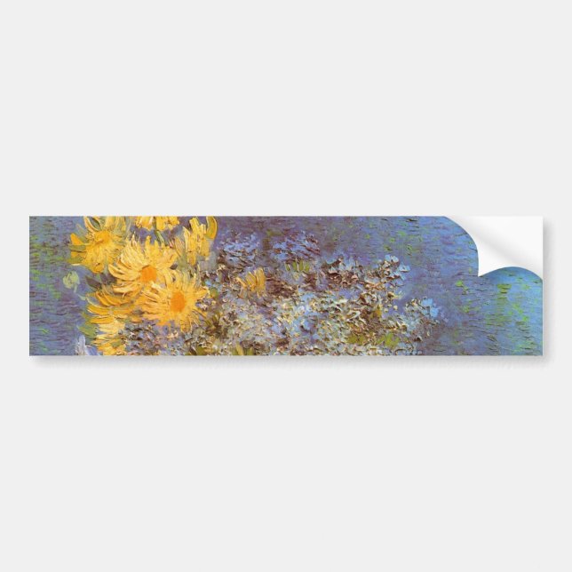 Autocollant De Voiture Vase avec Lilacs et marguerites par Vincent van Go (Devant)