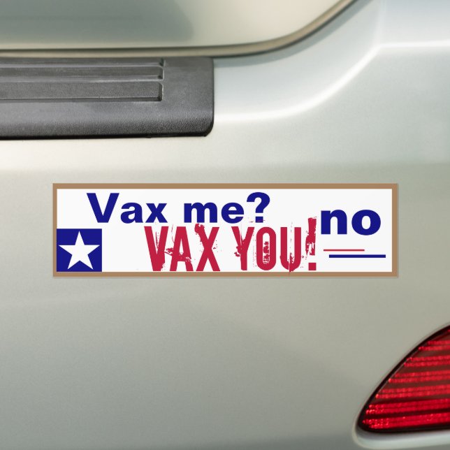 Autocollant De Voiture Vax Me no VAX YOU (En voiture)