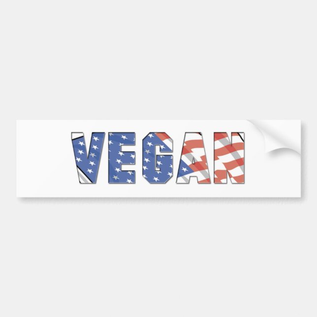 Autocollant De Voiture Vegan patriotique (Devant)