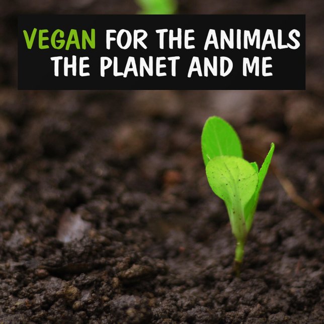 Autocollant De Voiture Vegan pour les animaux, la planète et moi activism (Créateur téléchargé)