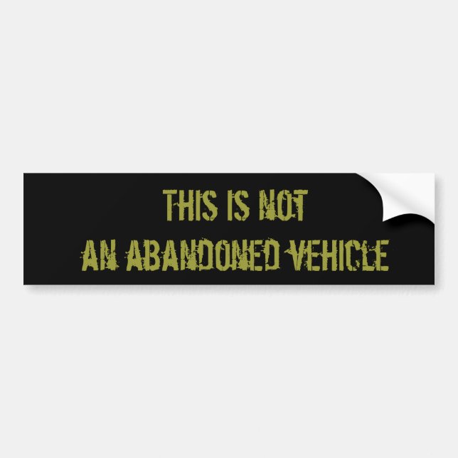Autocollant De Voiture Véhicule abandonné (Devant)