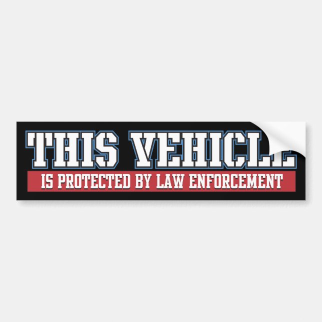 Autocollant De Voiture Véhicule protégé par police (Devant)