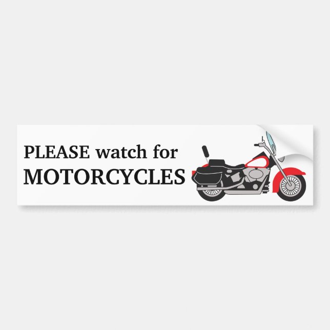 Autocollant De Voiture Veiller Sur Les Motocycles (Devant)