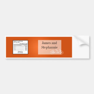 Autocollant De Voiture Vélo orange lunatique d'étiquette de bouteille