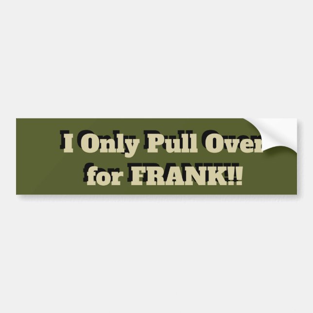 Autocollant De Voiture Vendredi avec Frank (Devant)