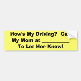 Autocollant De Voiture Vérifiez ma maman conduisante !
