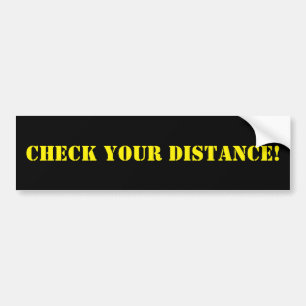 Autocollant De Voiture Vérifiez votre distance