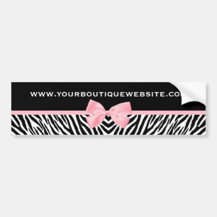 Autocollant De Voiture Véritable ruban rose de zèbre d'impression de
