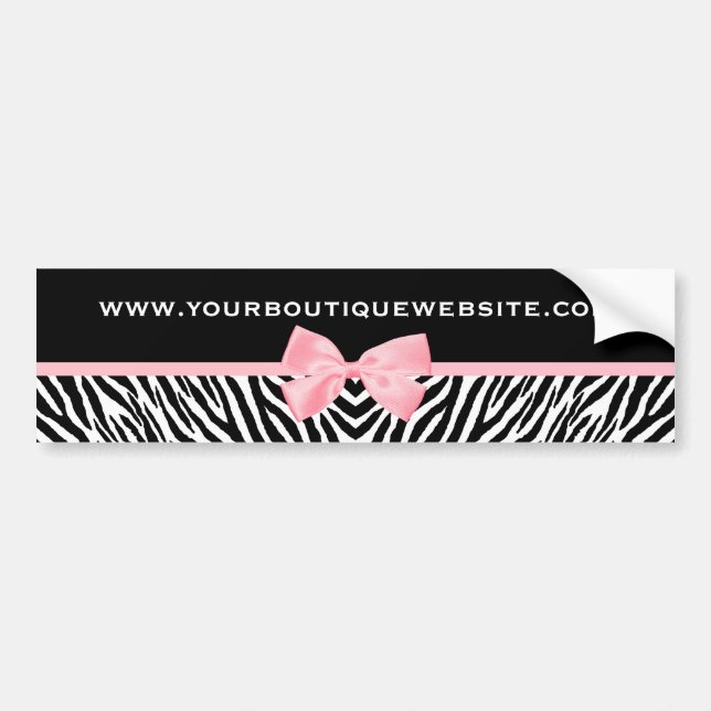 Autocollant De Voiture Véritable ruban rose de zèbre d'impression de (Devant)