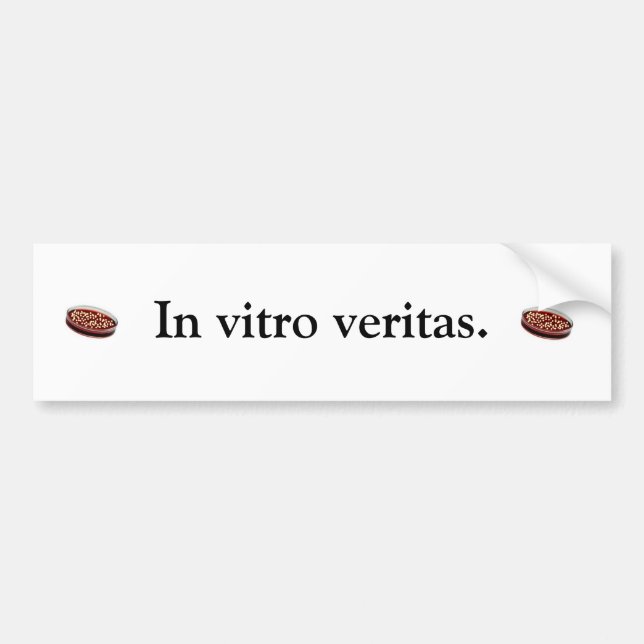 Autocollant De Voiture Veritas. in vitro (Devant)