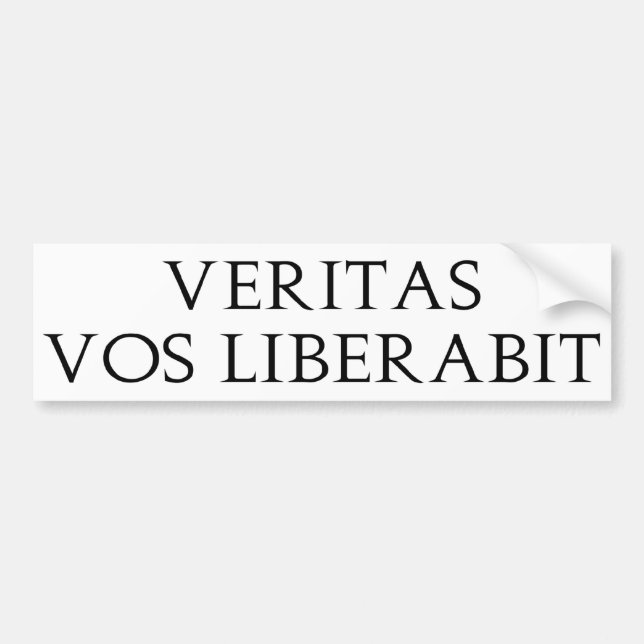 Autocollant De Voiture Veritas Vos Liberabit (Devant)