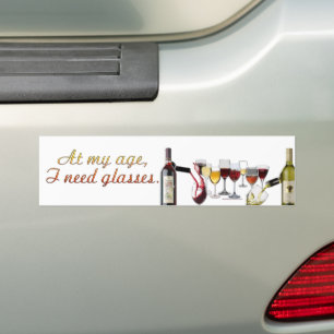 Autocollant De Voiture Verres de SlipperyJoe's vin de raisins fermentés q