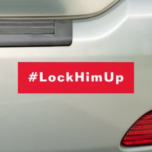 Autocollant De Voiture Verrouillez-le #LockHimUp Sticker rouge blanc pare