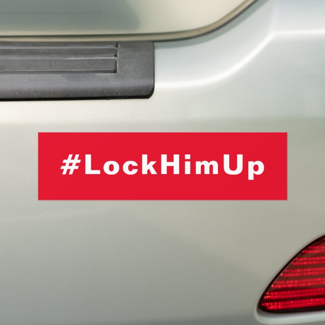 Autocollant De Voiture Verrouillez-le #LockHimUp Sticker rouge blanc pare (En voiture)