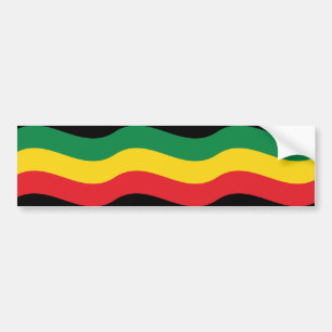 Autocollant De Voiture Vert, or (jaune) et drapeau de couleurs rouges