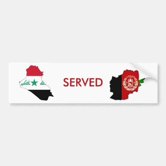 Autocollant De Voiture Vétéran de l'Irak et de l'Afghanistan (Devant)